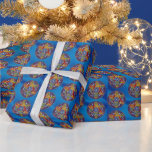Papel De Regalo Estrella de Hanukkah de David Envuelto de regalo d<br><div class="desc">Estrella de David Hanukkah Envuelto de regalo de papel</div>