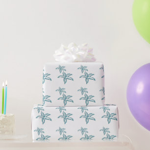 Papel De Regalo Estrella de mar turquesa