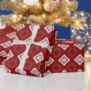 Papel De Regalo Estrella de Navidad Vintage Art Deco