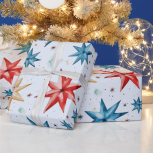 Papel De Regalo Estrella de navidades ornamentos Navidades moderno