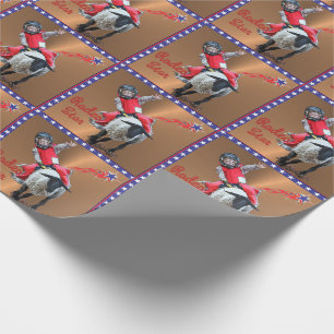 Papel De Regalo Estrella de Rodeo Occidental Mutton Busting Kid