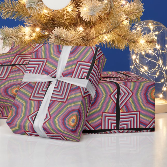 Papel De Regalo Estrella de tejido de Belén (Vacaciones)