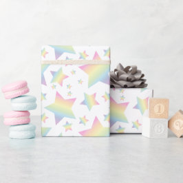 Papel De Regalo Estrella del arcoiris Pastel Baby Shower