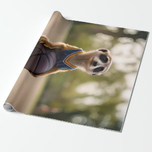 Papel De Regalo Estrella del Pequeño Hoop: El bebé Meerkat sostien