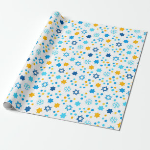 Papel De Regalo Estrella moderna de David Hanukkah Wrapping Paper