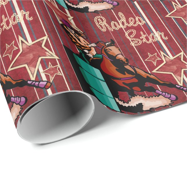 Papel De Regalo Estrella occidental del rodeo de las Carreras del (Esquina del rollo)