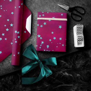 Papel De Regalo Estrella pequeña Twinkle   Negrita Magenta Pink Mi