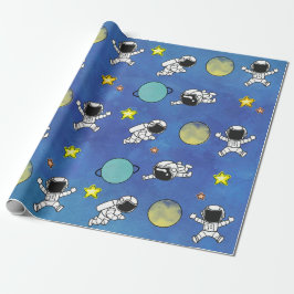 Papel De Regalo Estrella planetaria del espacio ultraterrestre con
