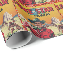 Papel De Regalo Estrella solitaria del vaquero del vintage de la