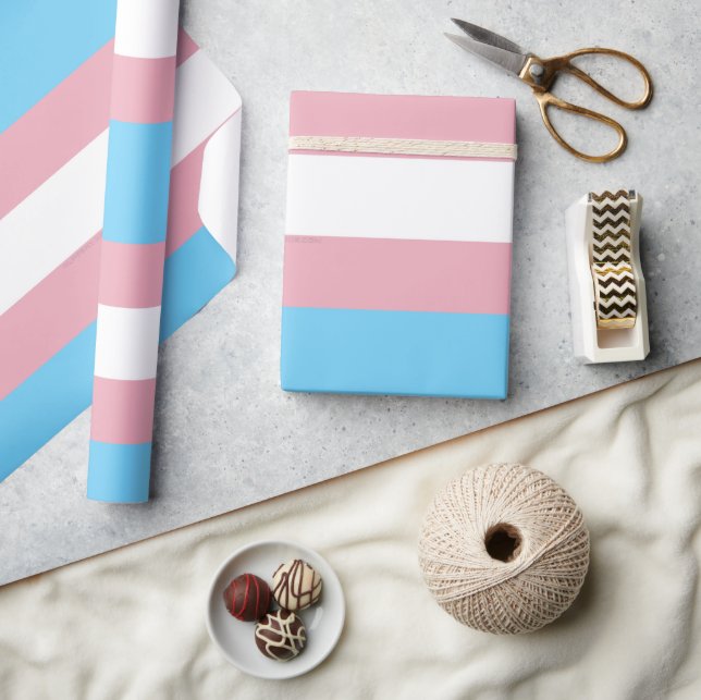 Papel De Regalo Estrella transgénero de la diversidad del orgullo  (Artesanía)