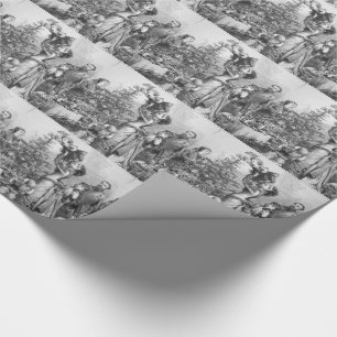 Papel De Regalo Estrella victoriana del árbol de Navidad