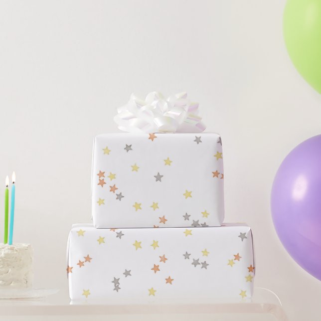 Papel De Regalo Estrellas abstractas (Regalos de fiesta)