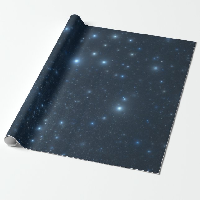 Papel De Regalo Estrellas azules (Desenrollado)