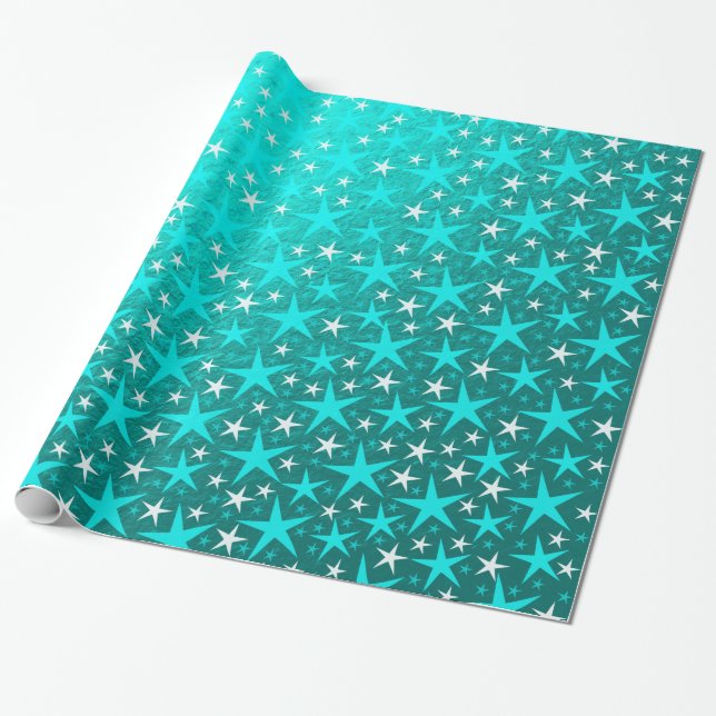 Papel De Regalo estrellas azules (Desenrollado)
