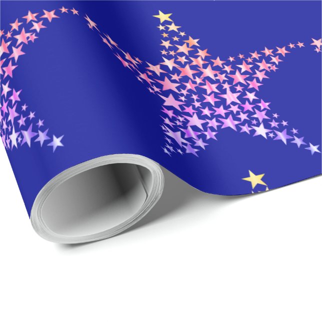 Papel De Regalo Estrellas Azules (Esquina del rollo)
