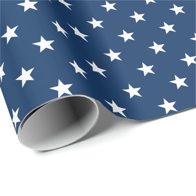 Papel De Regalo Estrellas Azules de Old Glory (escala media) (Esquina del rollo)