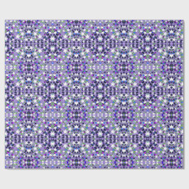Papel De Regalo Estrellas Blancas Morado Negrita Moderno Diversión