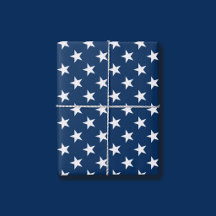 Estrellas Blancas Patrióticas Azul Marino American