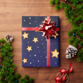 Papel De Regalo estrellas brillantes-cielo oscuro