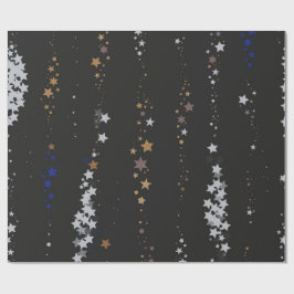 Papel De Regalo Estrellas brillantes con fondo oscuro