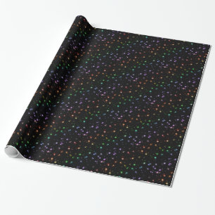 Papel De Regalo Estrellas brillantes del arco iris que brillan