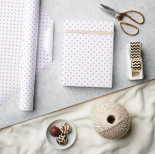 Papel De Regalo Estrellas Clásicas Suave Lavanda - Blanco
