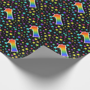 Papel De Regalo Estrellas coloridas + Modelo Arcoiris "1" Evento #