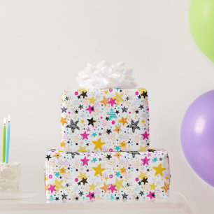 Papel De Regalo Estrellas Coloridas para Niños
