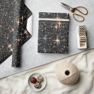Papel De Regalo Estrellas de chispa nocturna