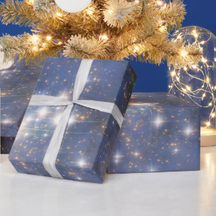 Papel De Regalo Estrellas de diamantes en el espacio de burbujas d