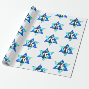 Papel De Regalo Estrellas de gato judío