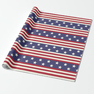 Papel De Regalo Estrellas de la bandera estadounidense y Patrióti