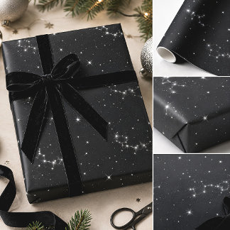 Papel De Regalo Estrellas de la constelación de plata celestial os