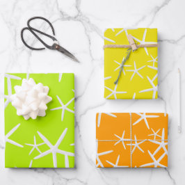 Papel de Regalo Estrellas de Mar Limón Lima Naranj