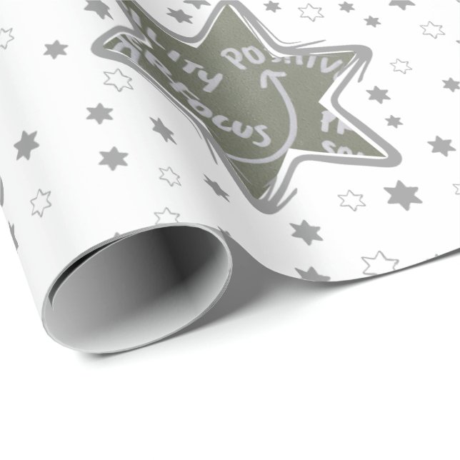 Papel De Regalo Estrellas de Navidad de Foto Personalizada de Entr (Esquina del rollo)