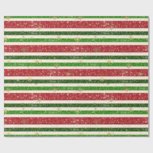 Papel De Regalo Estrellas de Navidades retro de época