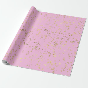 Papel De Regalo Estrellas de oro Minimalista elegante