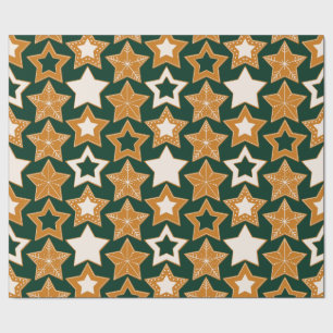 Papel De Regalo Estrellas de pan de jengibre (Navidad)