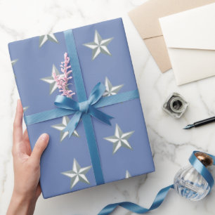 Papel De Regalo Estrellas de plata