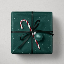 Papel De Regalo Estrellas de vacaciones y Navidades verdes diverti