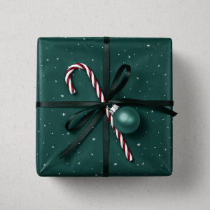 Papel De Regalo Estrellas de vacaciones y Navidades verdes diverti