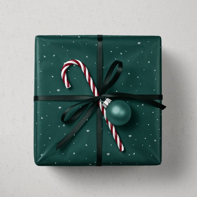 Papel De Regalo Estrellas de vacaciones y Navidades verdes diverti (Subido por el creador)