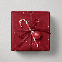 Papel De Regalo Estrellas de vacaciones y puntos Navidades rojos d