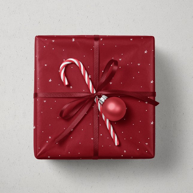 Papel De Regalo Estrellas de vacaciones y puntos Navidades rojos d (Subido por el creador)