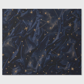 Papel de Regalo Estrellas Doradas Cielo Celestial 