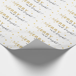 Papel De Regalo Estrellas doradas - Feliz y brillante
