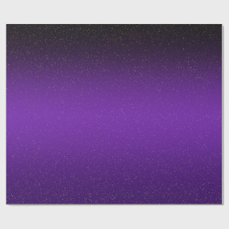 Papel De Regalo Estrellas Espaciales Centro Púrpura Celestial