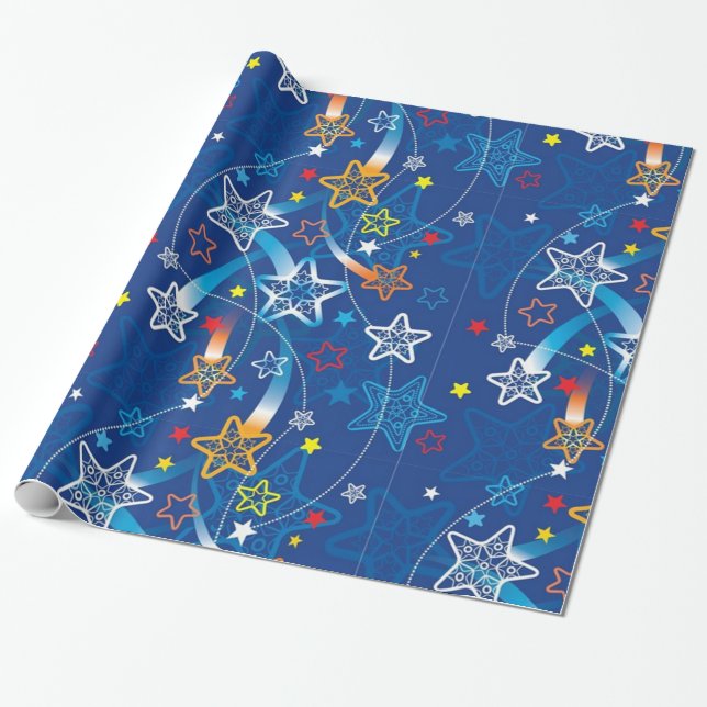 Papel De Regalo Estrellas Fugaces (Desenrollado)