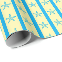 Papel De Regalo Estrellas marinas y audaces franjas verano cumplea