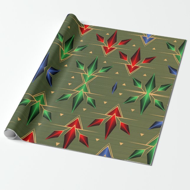 Papel De Regalo Estrellas navidades (Desenrollado)